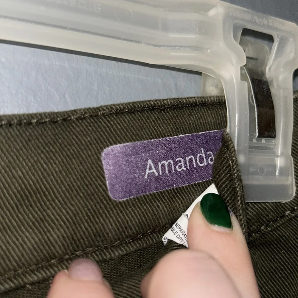 Gloria Vanderbilt Long Length Olive Green Missy Jeans